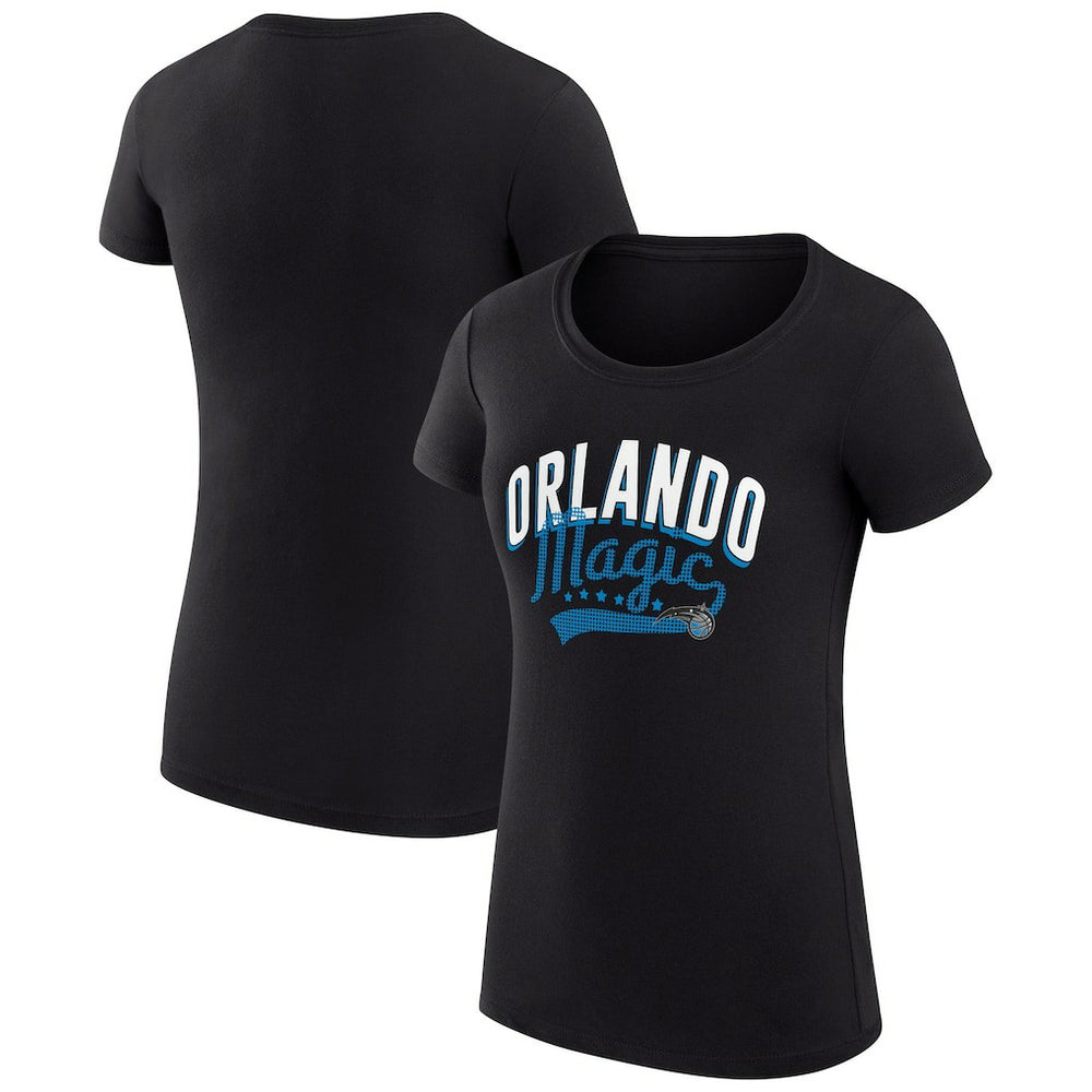 NBA - Orlando Magic G-III 4Her by Carl Banks Women's Super-Slim Fit Lightweight Filigree Logo T-Shirt - Black