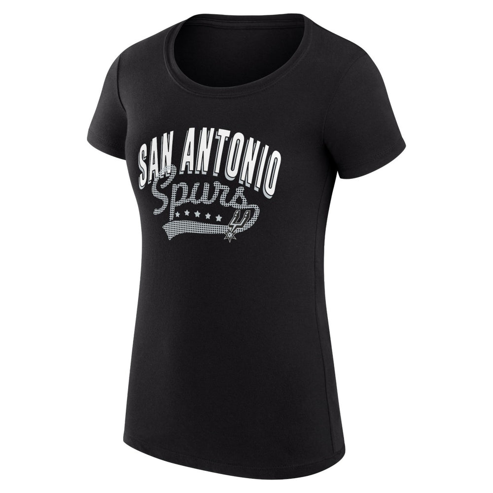 NBA - San Antonio Spurs G-III 4Her by Carl Banks Women's Super-Slim Fit Lightweight Filigree Logo T-Shirt - Black