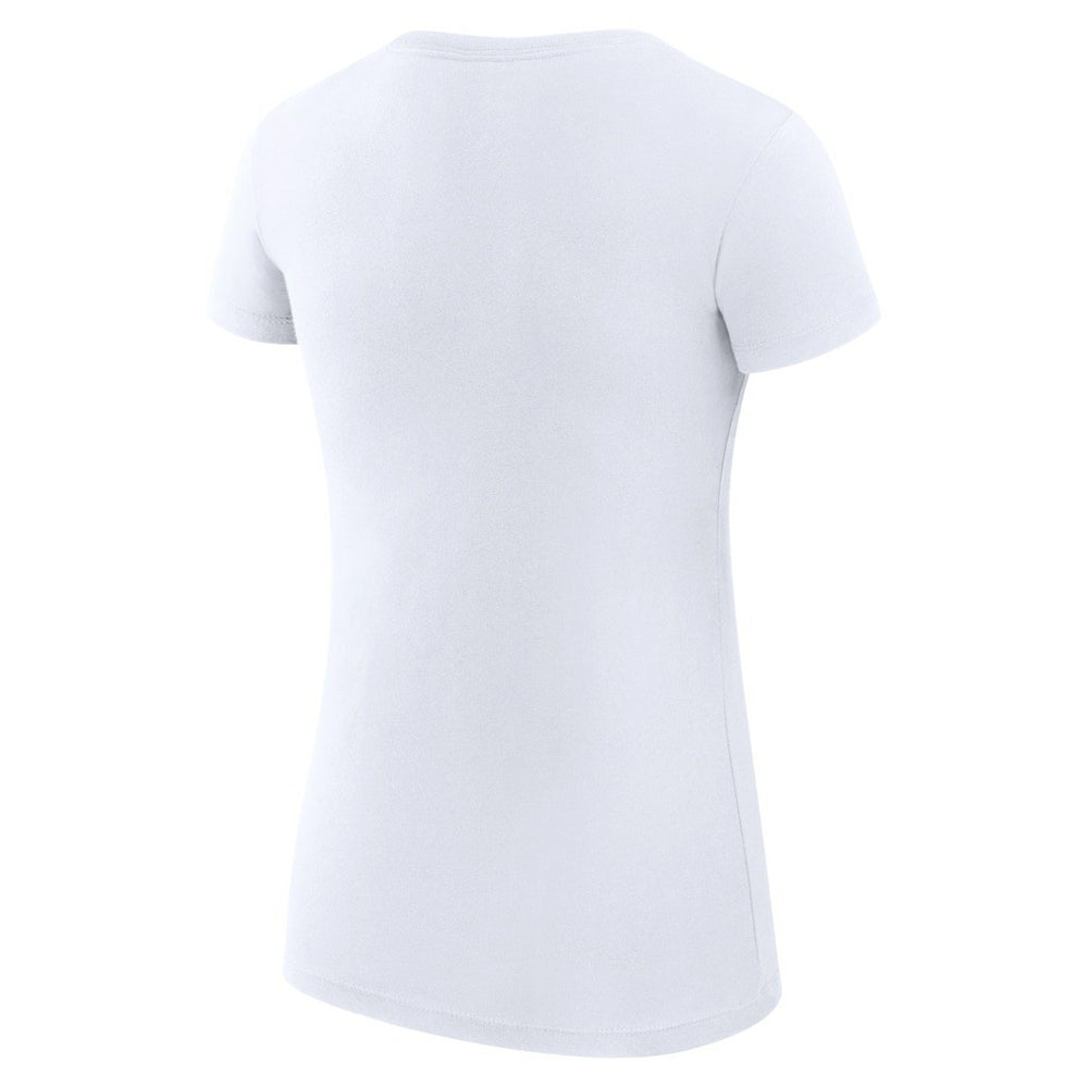 NBA - Detroit Pistons G-III 4Her by Carl Banks Women's Super-Slim Fit Lightweight Filigree Logo T-Shirt - White