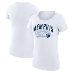 NBA - Memphis Grizzlies G-III 4Her by Carl Banks Women's Super-Slim Fit Lightweight Filigree Logo T-Shirt - White