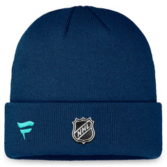 Seattle Kraken Fanatics Authentic Pro Training Camp Cuffed Knit Hat Deep Sea Blue