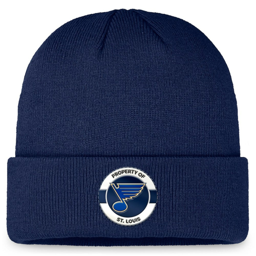St. Louis Blues - Fanatics Authentic Pro Training Camp Cuffed Knit Hat Navy