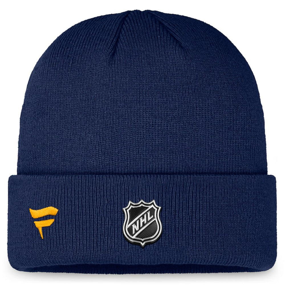 St. Louis Blues - Fanatics Authentic Pro Training Camp Cuffed Knit Hat Navy