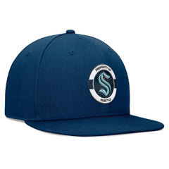 Seattle Kraken Fanatics Authentic Pro Training Camp Snapback Hat Deep Sea Blue