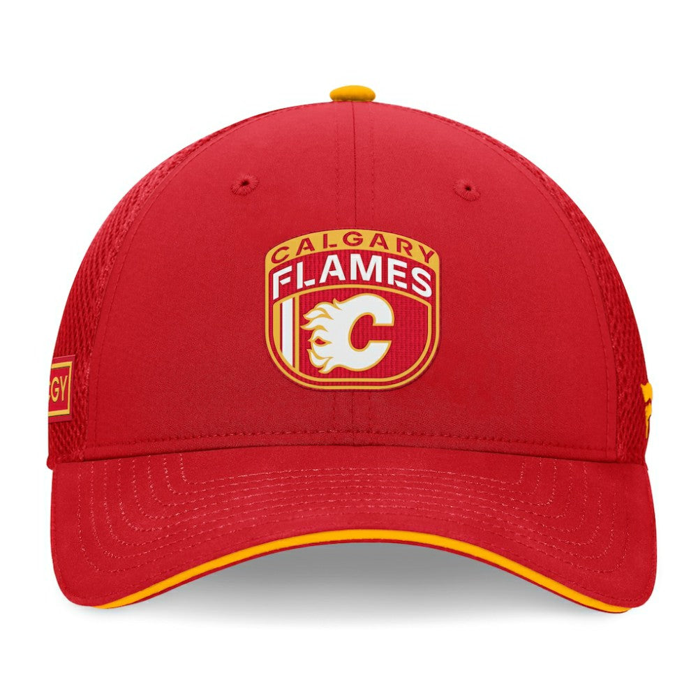 Calgary Flames - Fanatics 2024 NHL Draft On Stage Trucker Adjustable Hat Red