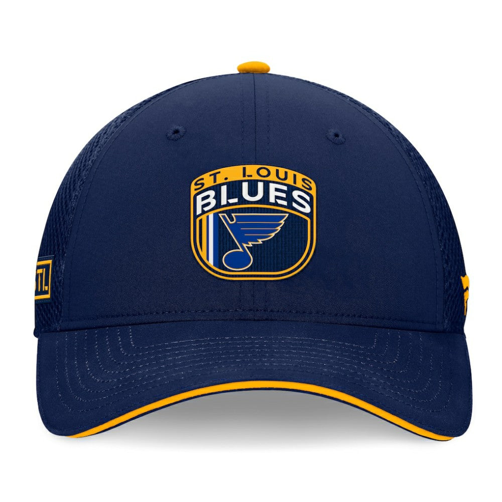 St. Louis Blues - Fanatics 2024 NHL Draft On Stage Trucker Adjustable Hat Navy