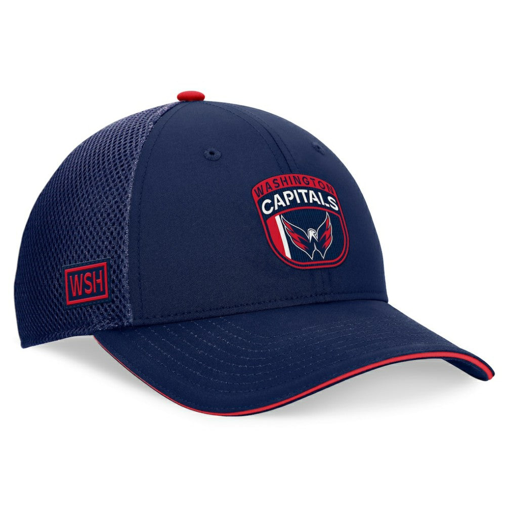 Washington Capitals Fanatics 2024 NHL Draft On Stage Trucker Adjustable Hat Navy