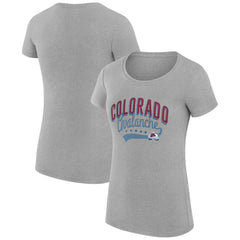 Colorado Avalanche - G-III 4Her by Carl Banks Women's Super-Slim Fit Lightweight Filigree Logo T-Shirt – Gray