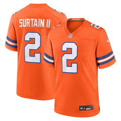 Patrick Surtain II Denver Broncos Mile High Collection 1977 Throwback Player Game Jersey Orange - Nike