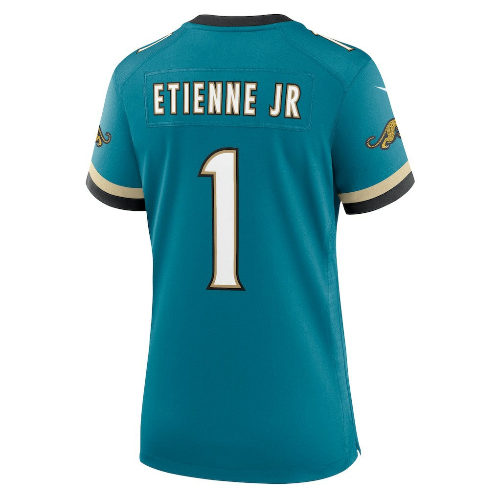 Travis Etienne Jr Jacksonville Jaguars Women's Prowler Throwback Game Jersey Teal - Nike
