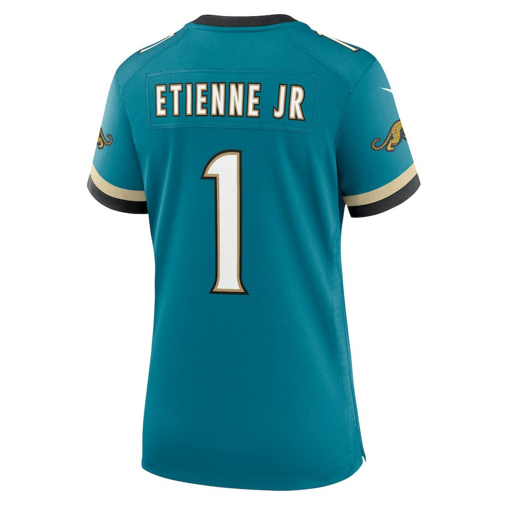 Travis Etienne Jr Jacksonville Jaguars Women's Prowler Throwback Game Jersey Teal - Nike