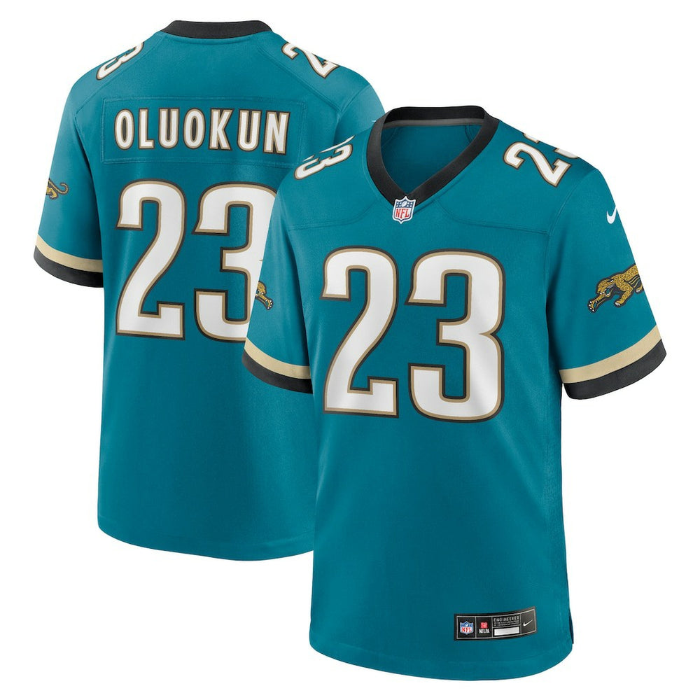 Foye Oluokun Jacksonville Jaguars Prowler Throwback Player Game Jersey Teal - Nike