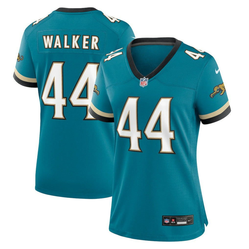 Travon Walker Jacksonville Jaguars Women's Prowler Throwback Game Jersey Teal - Nike