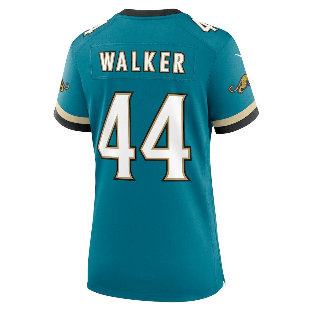 Travon Walker Jacksonville Jaguars Women's Prowler Throwback Game Jersey Teal - Nike
