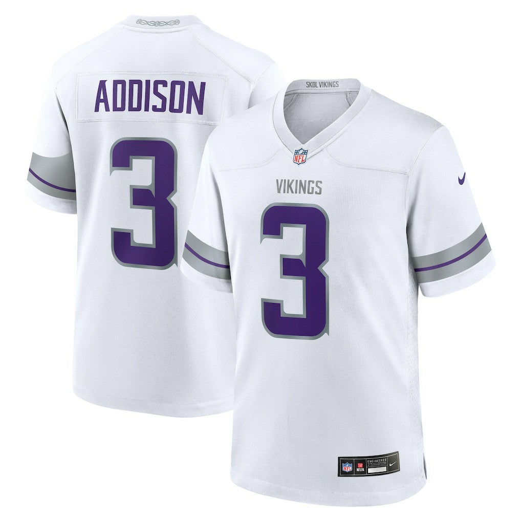 Jordan Addison Minnesota Vikings Alternate Game Player Jersey White - Nike