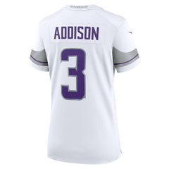 Jordan Addison Minnesota Vikings Women's Alternate Game Player Jersey White - Nike