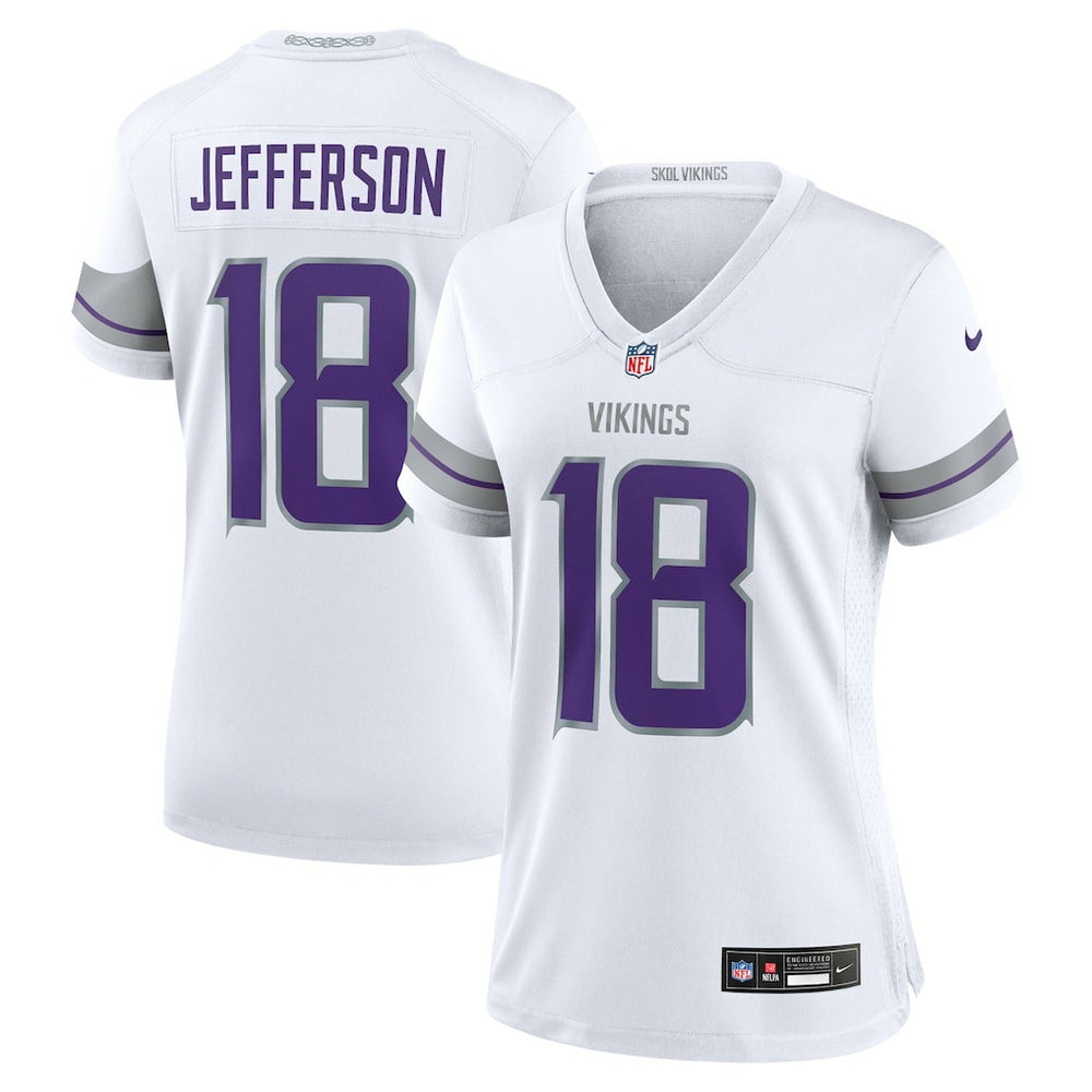 Justin Jefferson Minnesota Vikings Women's Alternate Game Player Jersey White - Nike