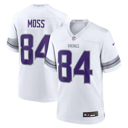 Randy Moss Minnesota Vikings Alternate Retired Player Game Jersey - White | NFL Jerseys