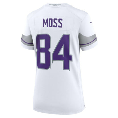 Randy Moss Minnesota Vikings Women's Alternate Retired Player Game Jersey - White | NFL Jerseys