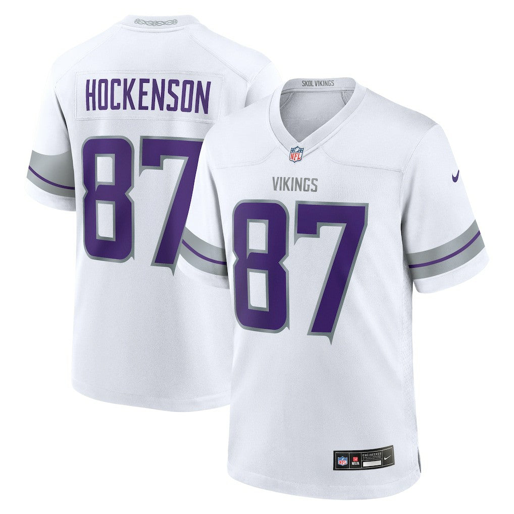 T.J. Hockenson Minnesota Vikings Alternate Game Player Jersey White - Nike