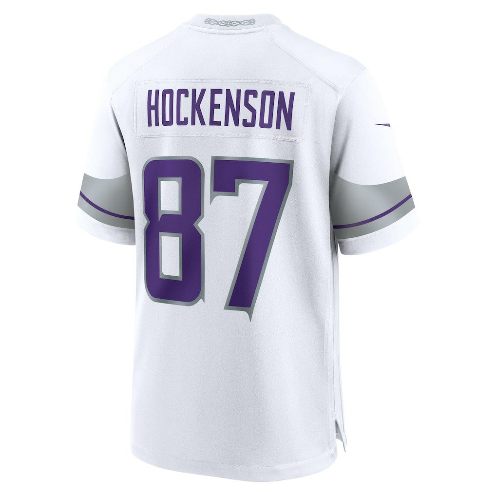T.J. Hockenson Minnesota Vikings Alternate Game Player Jersey - White | NFL Jerseys