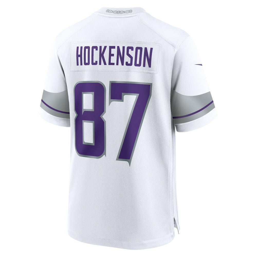 T.J. Hockenson Minnesota Vikings Alternate Game Player Jersey White - Nike