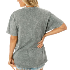 Baltimore Ravens Gameday Couture Women's Tackle Titan Boyfriend Washed T-Shirt Gray - NFL