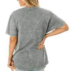 Dallas Cowboys Gameday Couture Women's Tackle Titan Boyfriend Washed T-Shirt Gray - NFL
