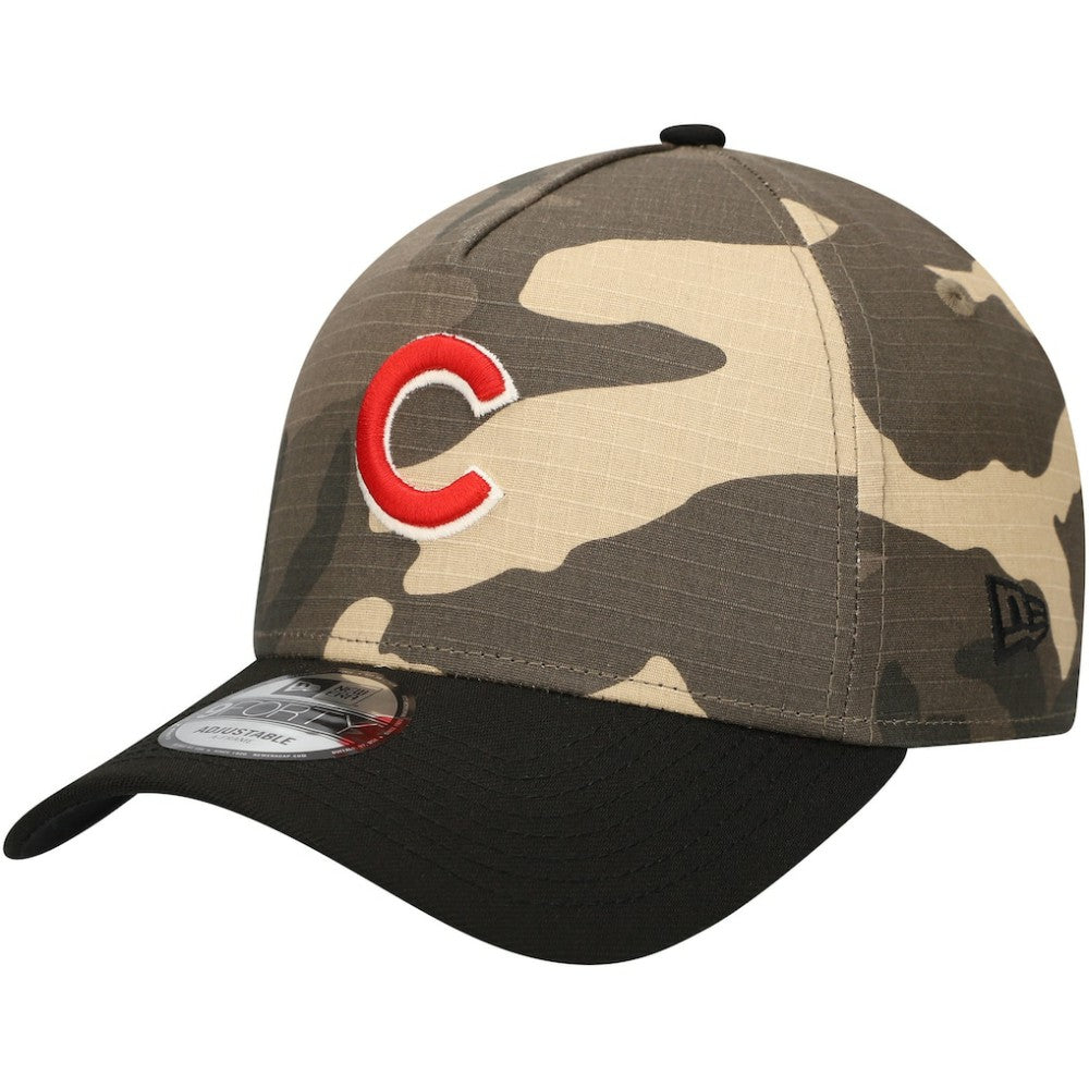 Chicago Cubs New Era Camo Crown A-Frame 9FORTY Adjustable Hat Lifestyle