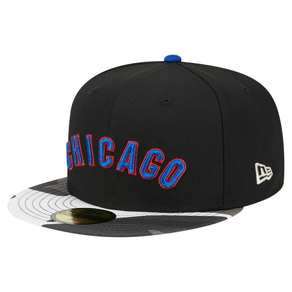 Chicago Cubs New Era Metallic Camo 59FIFTY Fitted Hat Online