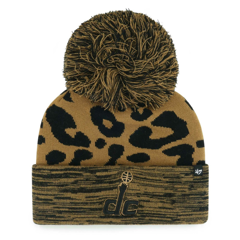 47 brand - Washington Wizards '47 Women's Rosette Cuffed Knit Hat with Pom - Leopard