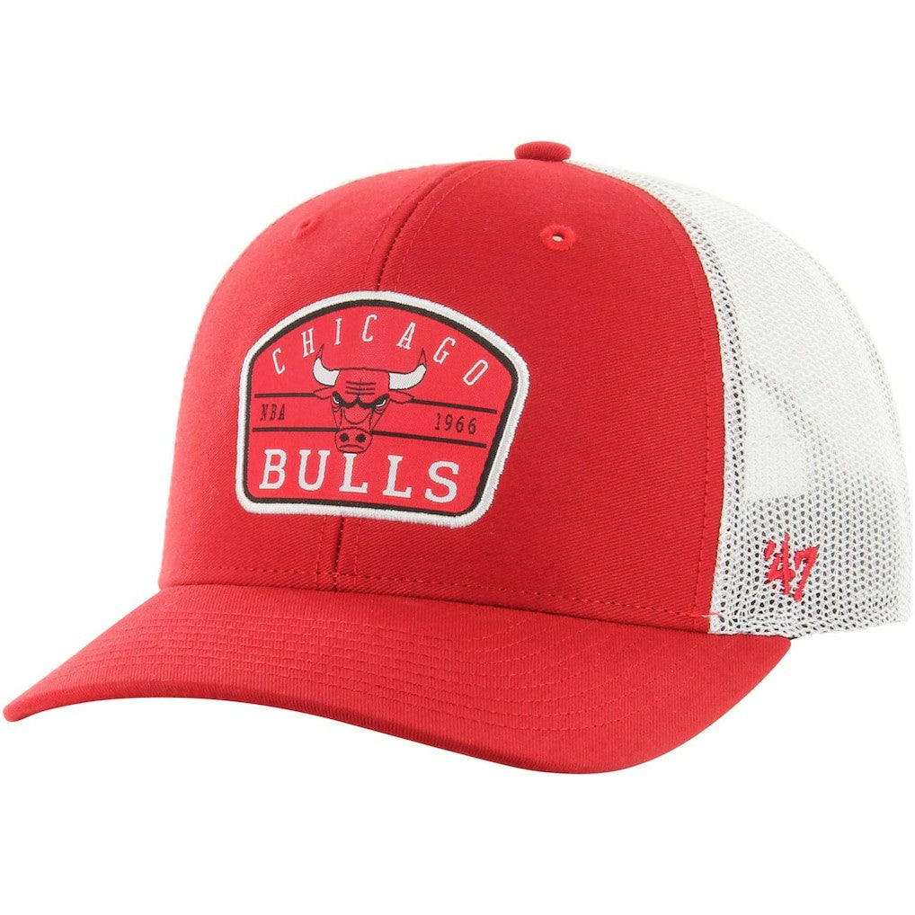47 brand - Chicago Bulls '47 Semi Patch Trucker Adjustable Hat - Red