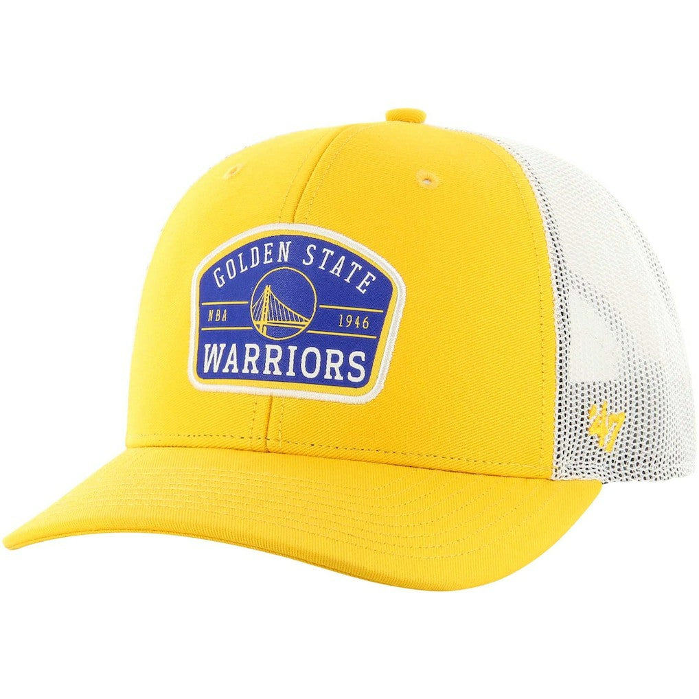 47 brand - Golden State Warriors '47 Semi Patch Trucker Adjustable Hat - Gold