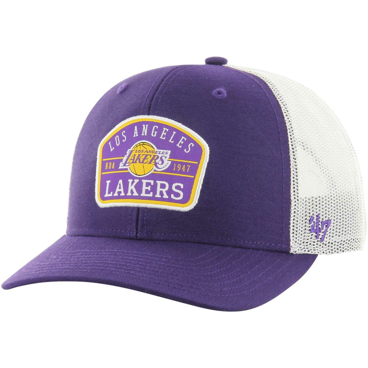 47 brand - Los Angeles Lakers '47 Semi Patch Trucker Adjustable Hat - Purple
