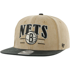 47 brand - Brooklyn Nets '47 Chilmark Captain Snapback - Khaki/Black