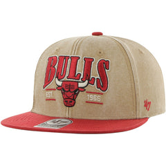 47 brand - Chicago Bulls '47 Chilmark Captain Snapback - Khaki/Red