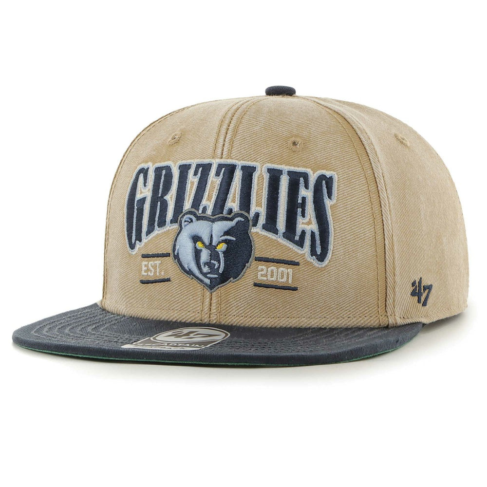 47 brand - Memphis Grizzlies '47 Chilmark Captain Snapback - Khaki/Navy