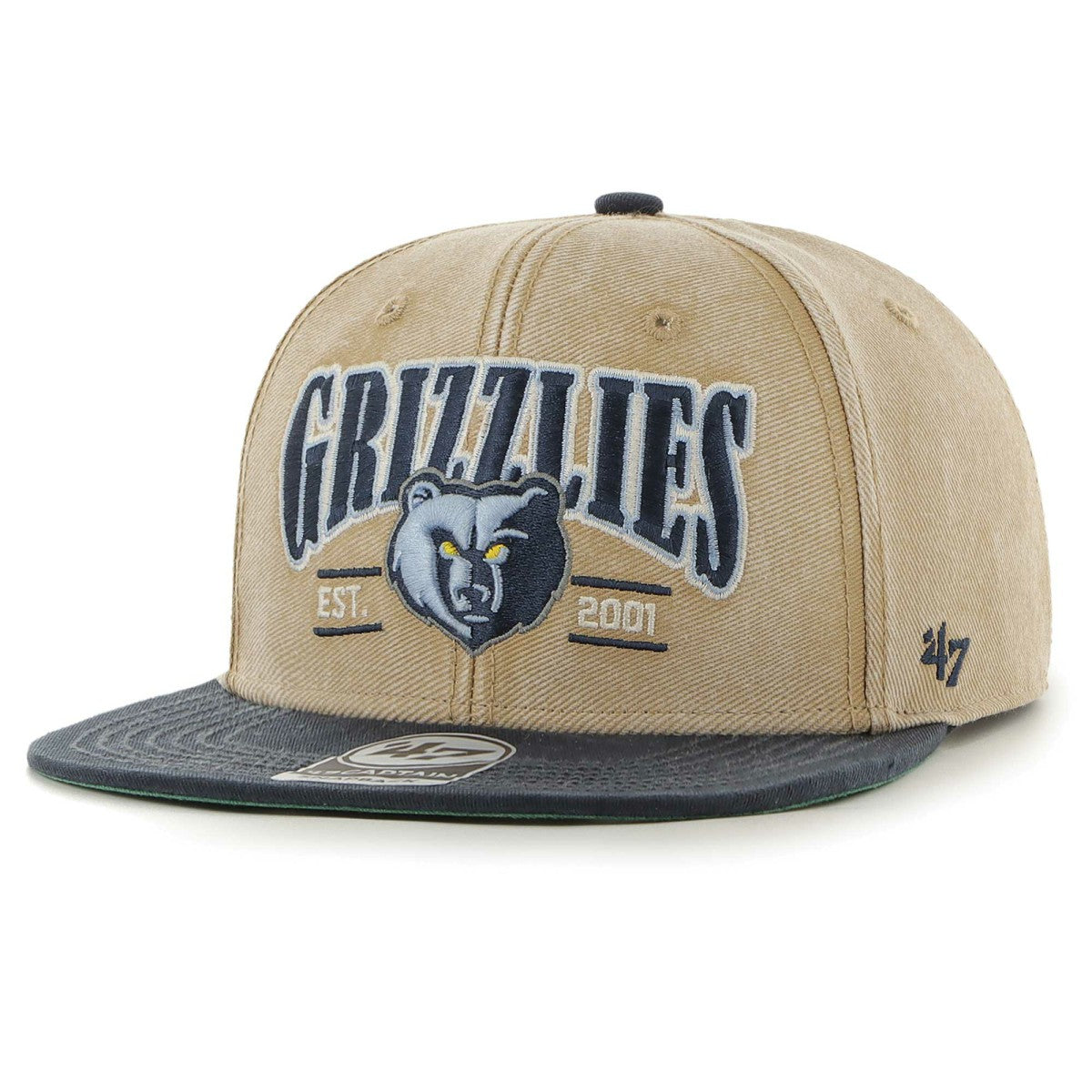 47 brand - Memphis Grizzlies '47 Chilmark Captain Snapback - Khaki/Navy