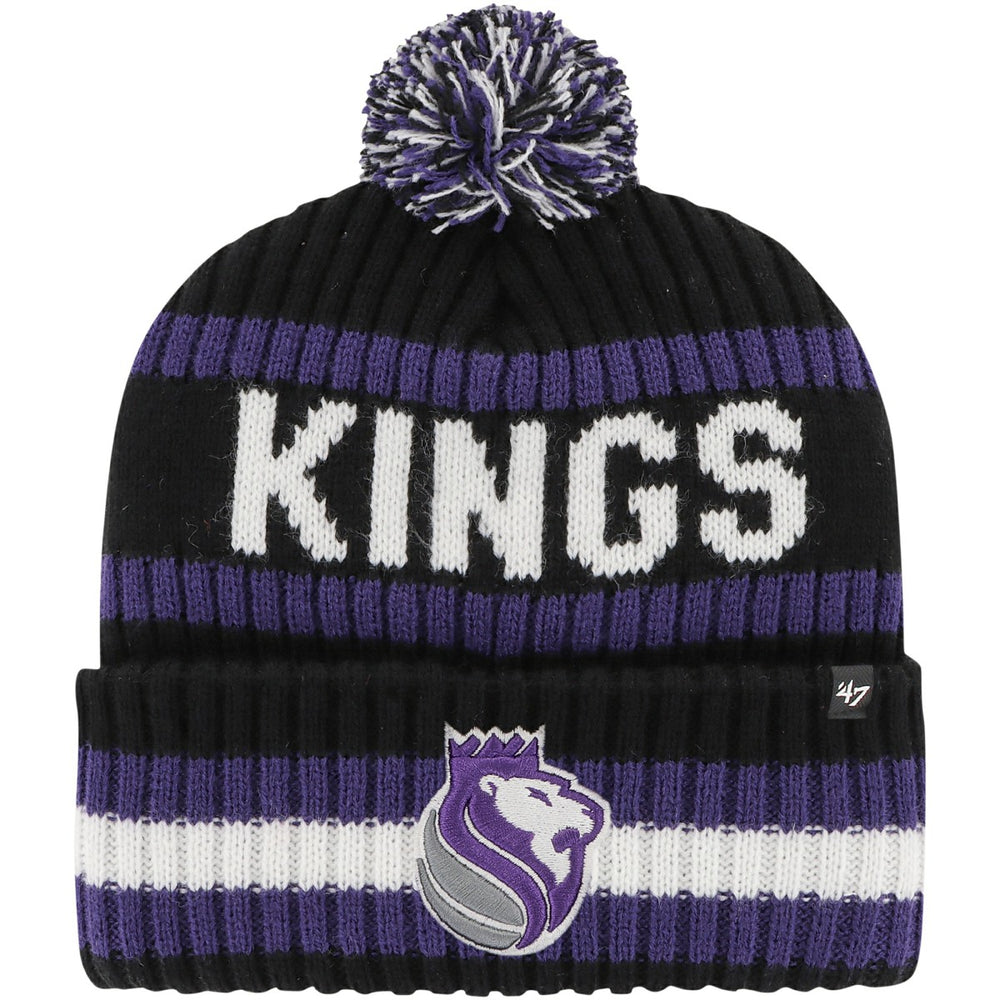 47 brand - Sacramento Kings '47 Bering Cuffed Knit Hat with Pom - Black