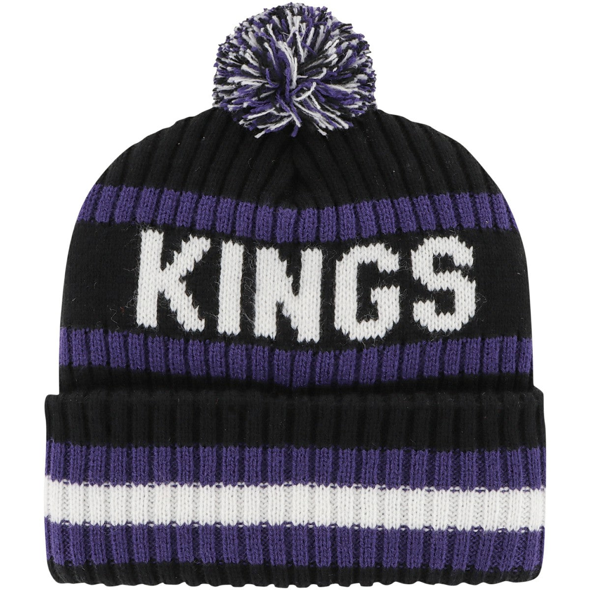 47 brand - Sacramento Kings '47 Bering Cuffed Knit Hat with Pom - Black
