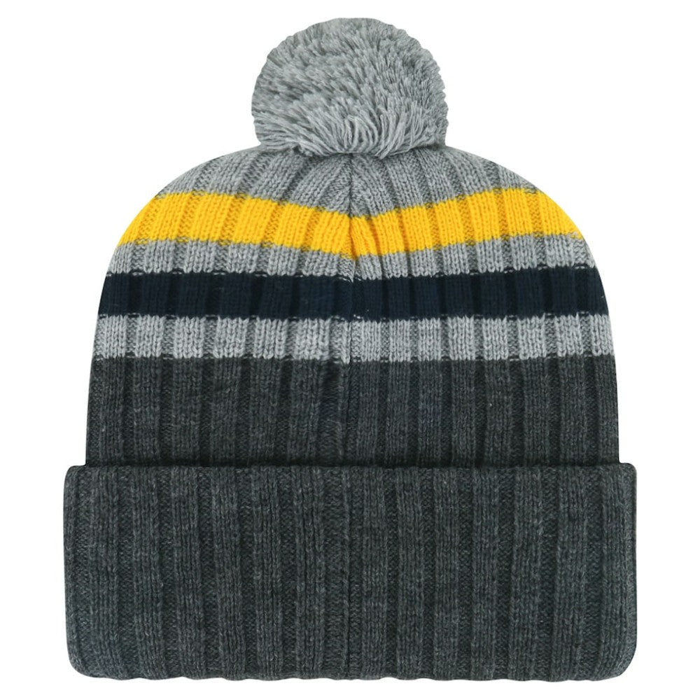 Nashville Predators - '47 Stack Patch Cuffed Knit Hat with Pom Gray
