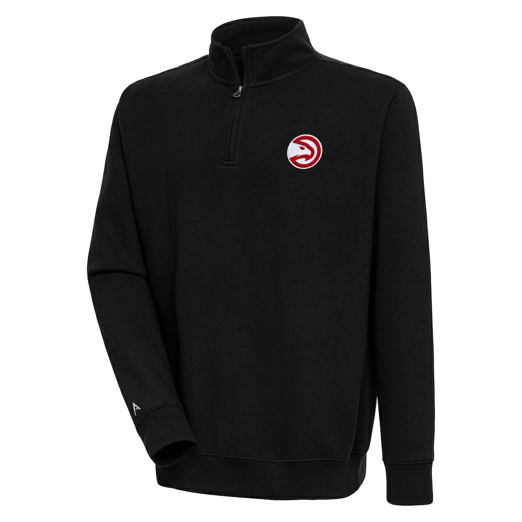 NBA - Atlanta Hawks Antigua Victory Quarter-Zip Pullover Top - Black