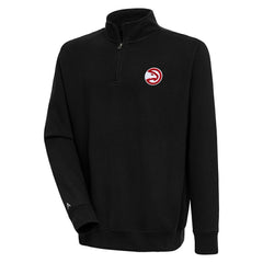 NBA - Atlanta Hawks Antigua Victory Quarter-Zip Pullover Top - Black