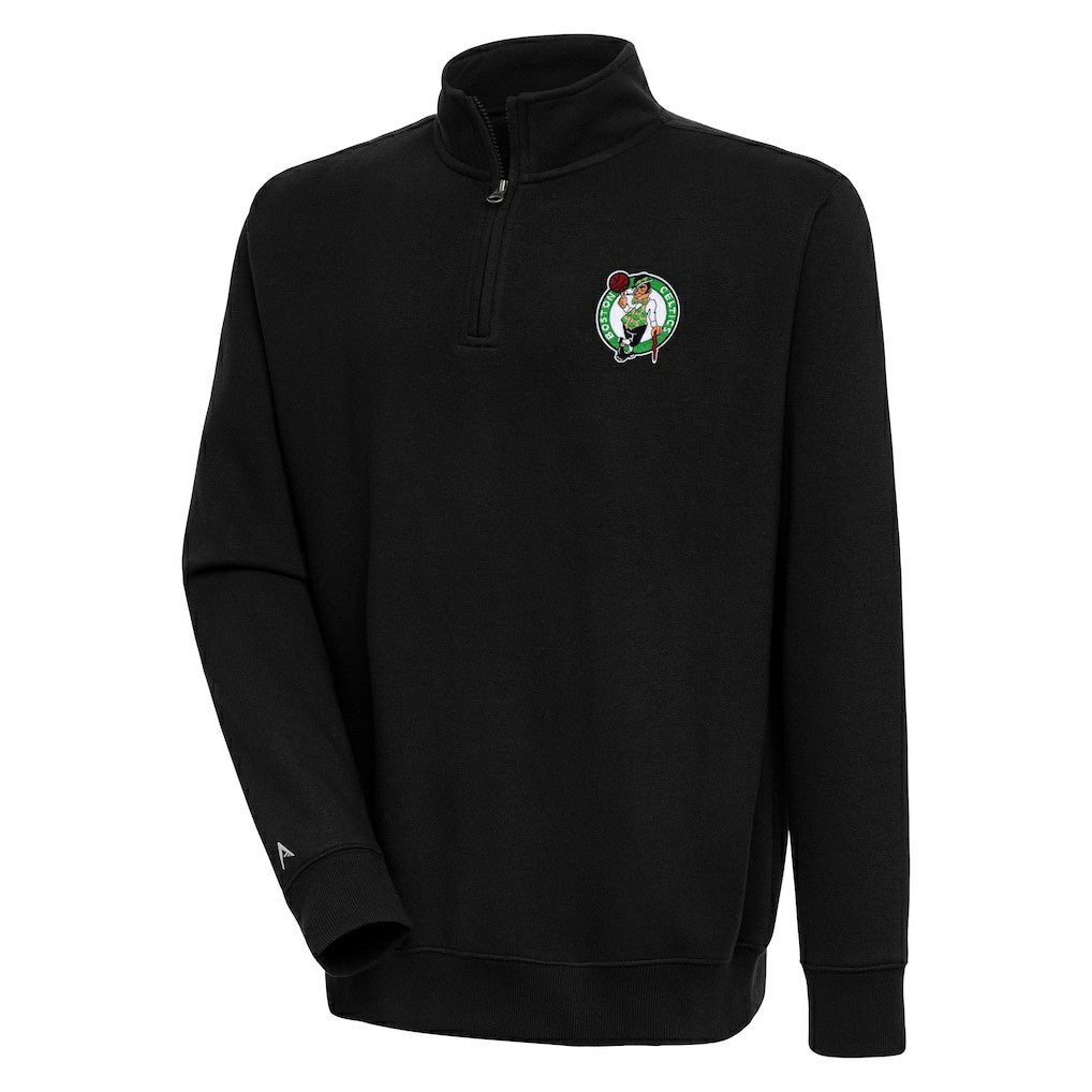 NBA - Boston Celtics Antigua Victory Quarter-Zip Pullover Top - Black