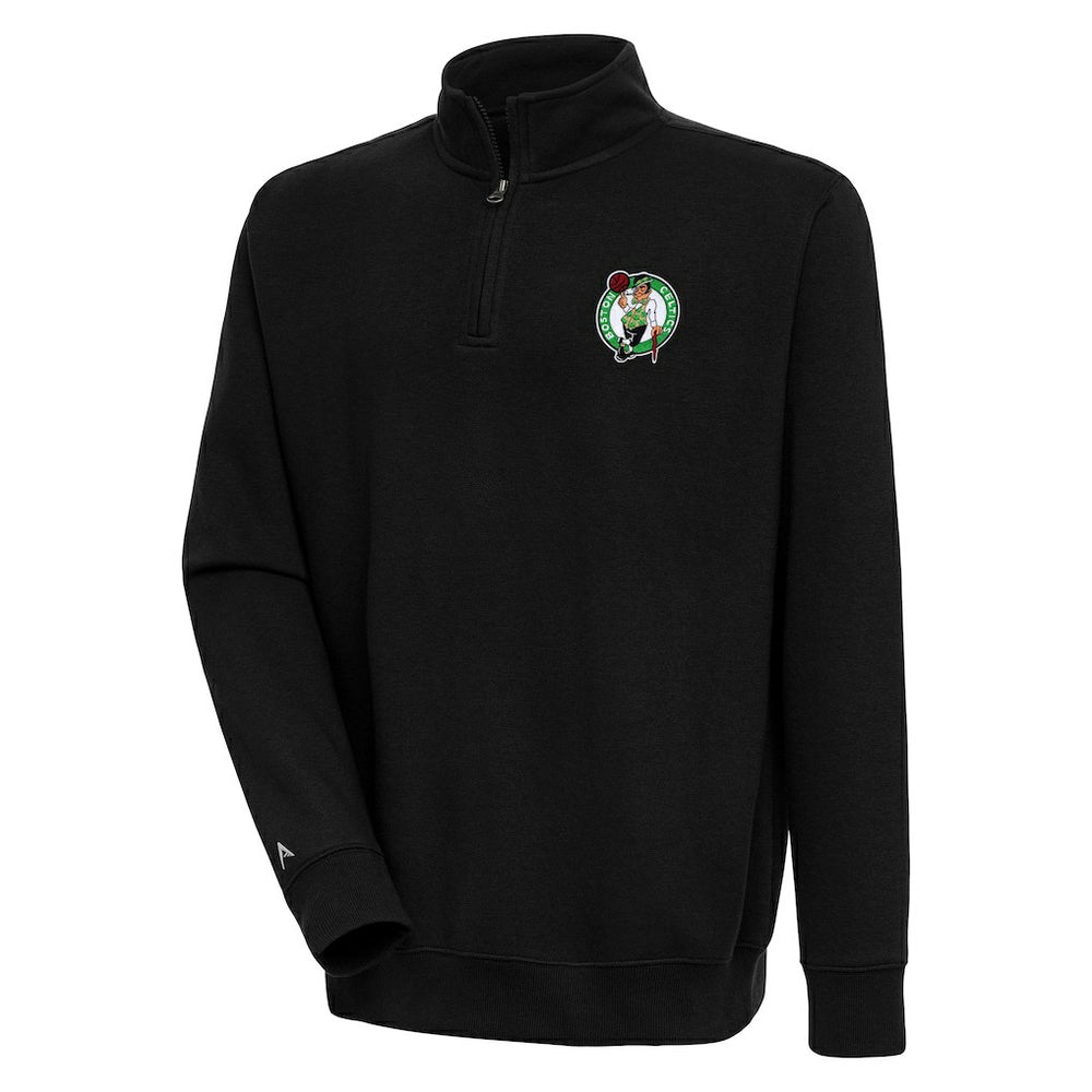 NBA - Boston Celtics Antigua Victory Quarter-Zip Pullover Top - Black