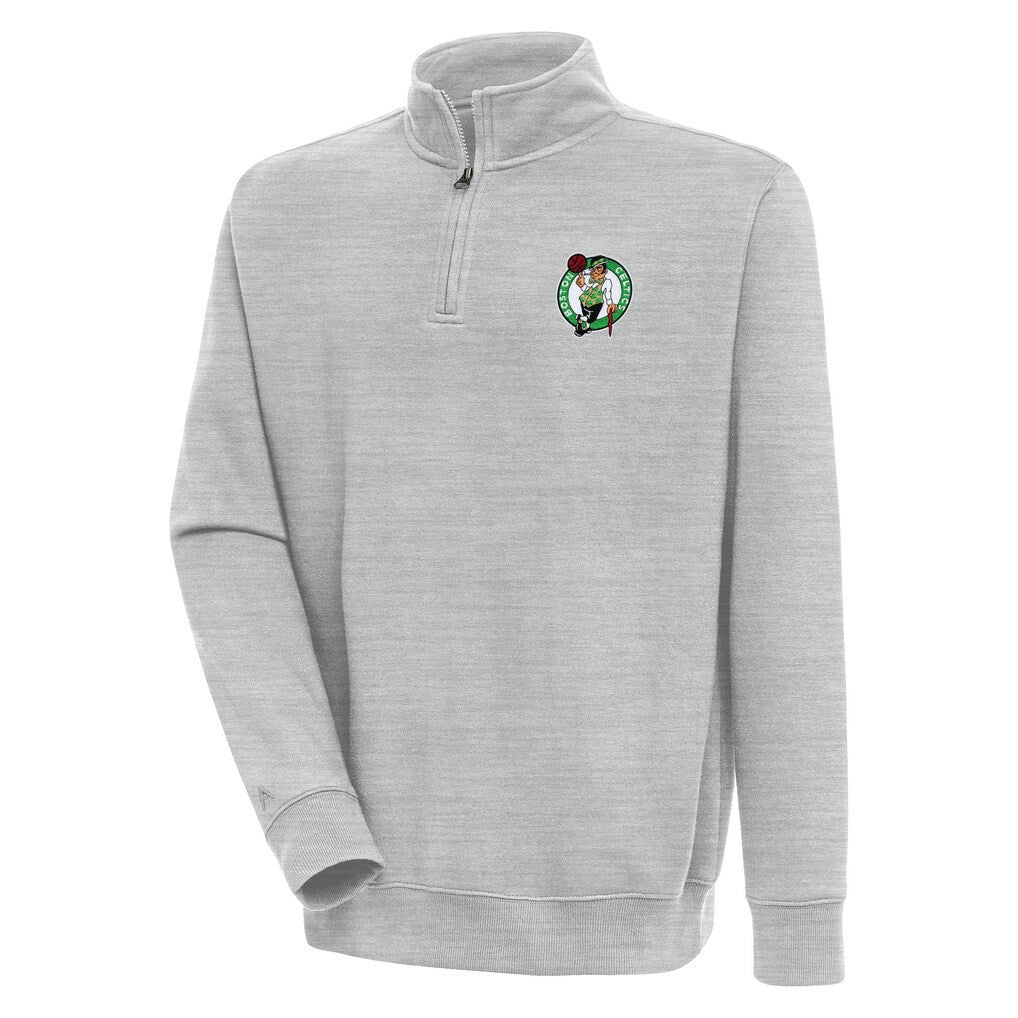NBA - Boston Celtics Antigua Victory Quarter-Zip Pullover Top - Heather Gray