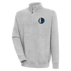 NBA - Dallas Mavericks Antigua Victory Quarter-Zip Pullover Top - Heather Gray