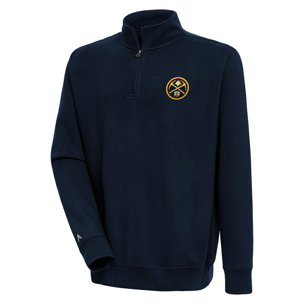 NBA - Denver Nuggets Antigua Victory Quarter-Zip Pullover Top - Navy