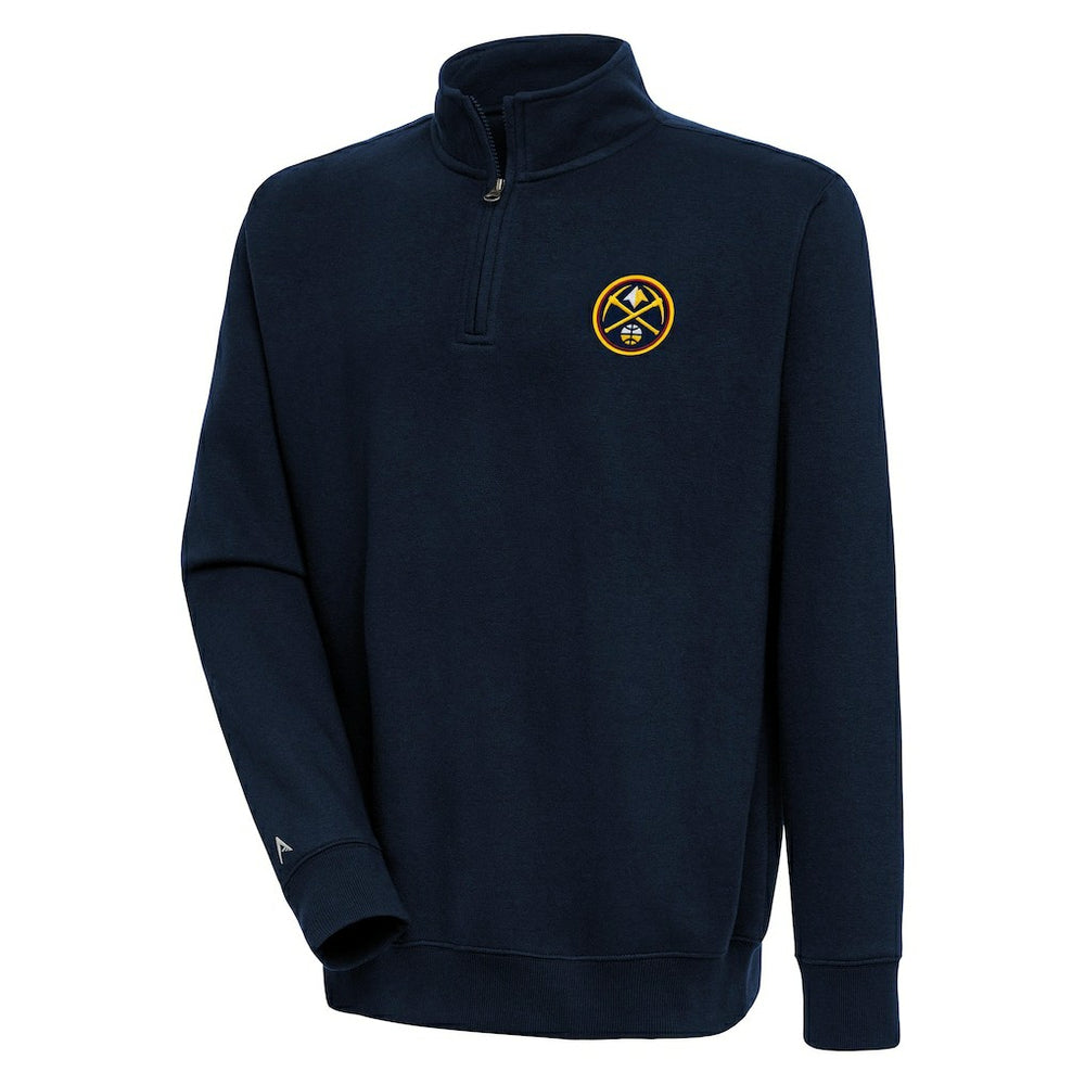 NBA - Denver Nuggets Antigua Victory Quarter-Zip Pullover Top - Navy