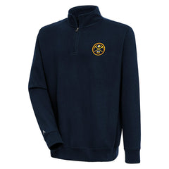 NBA - Denver Nuggets Antigua Victory Quarter-Zip Pullover Top - Navy
